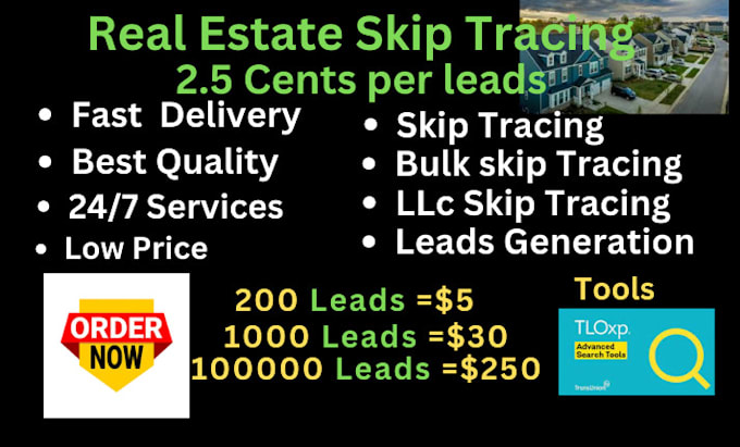 do real estate skip tracing and llc skip tracing in bulk