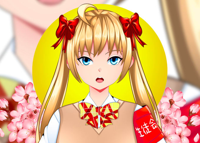 draw cute anime profile picture, avatar, emotes, icon, logo