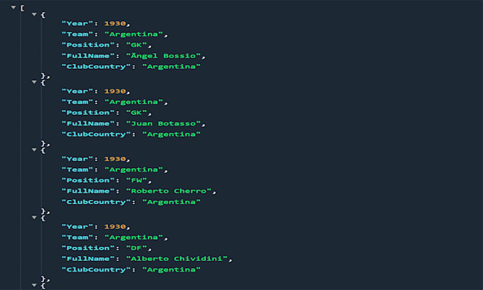 create a json file for your project