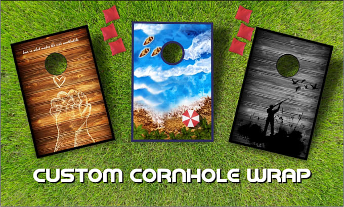 do custom design, print for your cornhole wraps