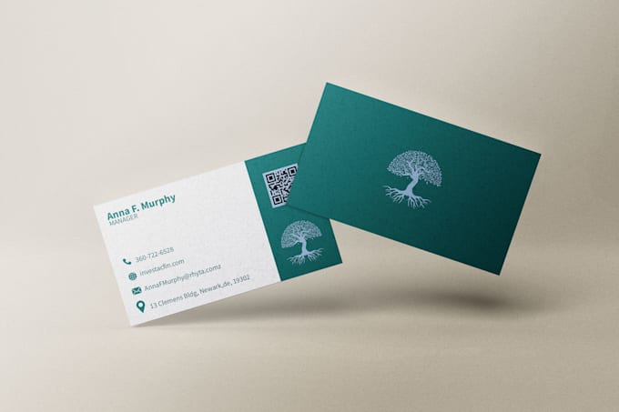 design elegant double sided business card, logo and print ready files