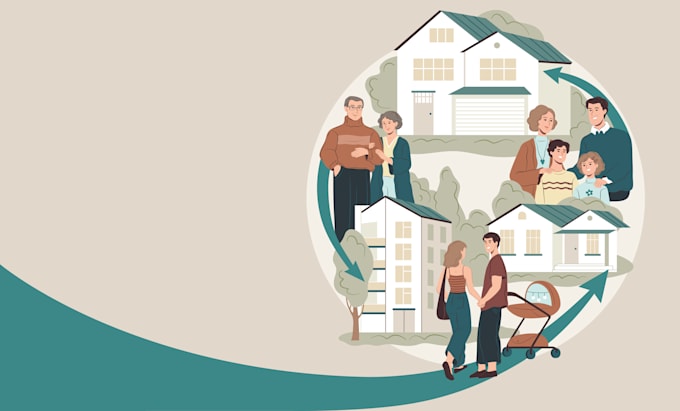 create 2d flat modern illustrations
