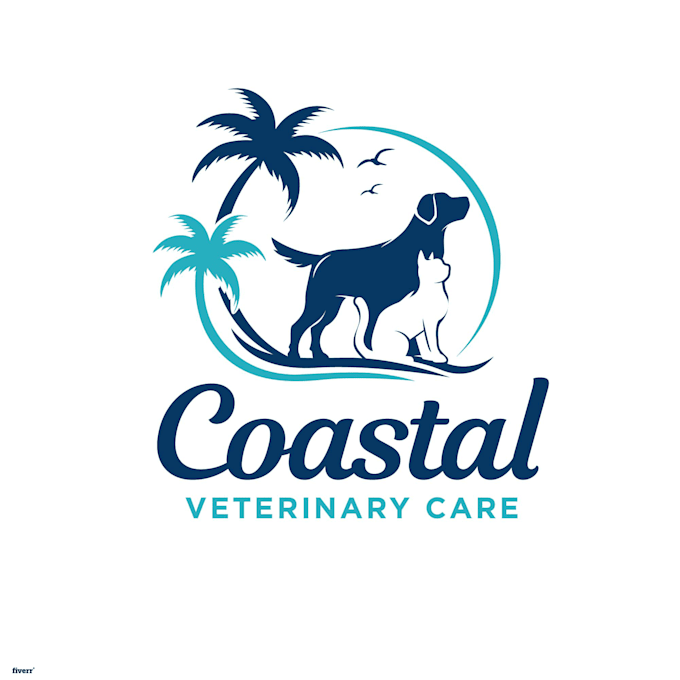 do modern animal dog, cat, fox,cow, pet care veterinary logo