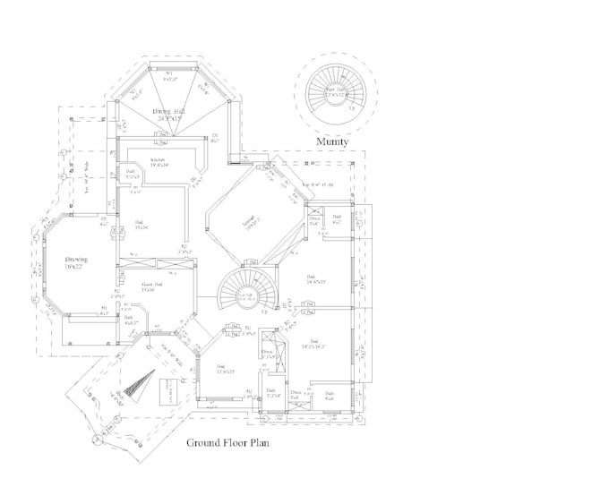 draw architectural floor plan, elevation and foundation