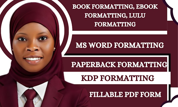 professionally format your book for KDP, kindle, paperback and lulu