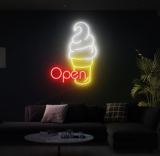 make custom neon design in 9 different colors for you