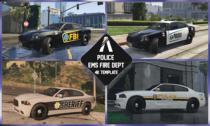 design custom livery of police, ems, cars of fivem