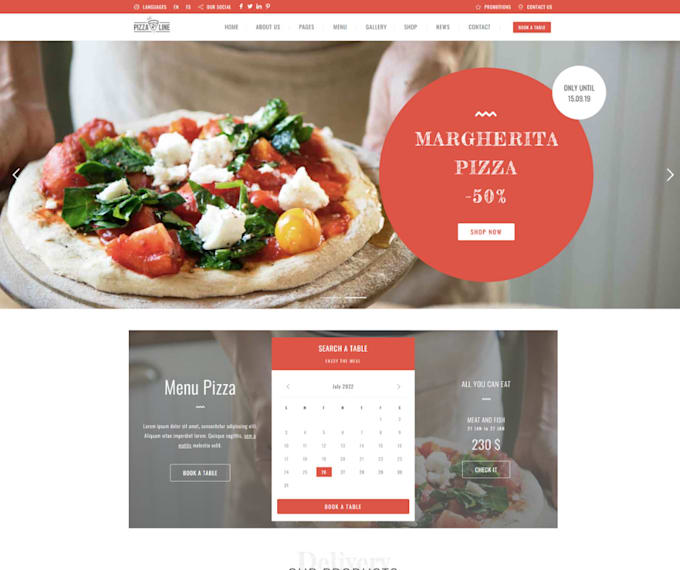 design responsive restaurant website in wordpress