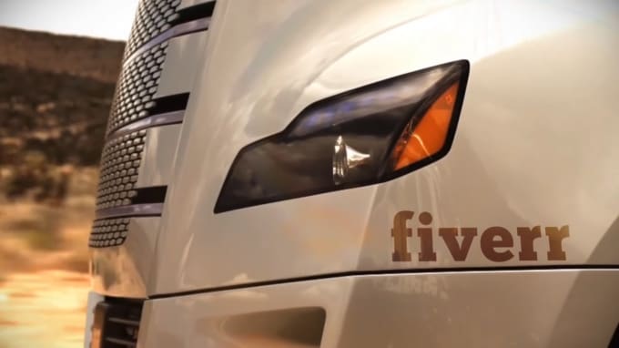Add your logo, text, message on truck trailer video - Image 3