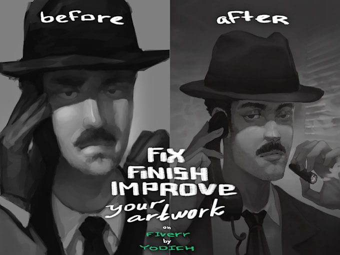 fix or finish your artwork or a sketch