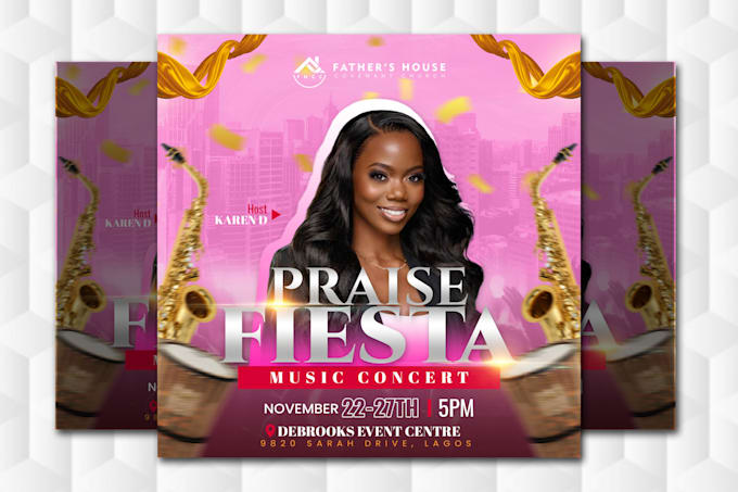create awesome church flyer, event flyer or poster in less than 6hrs