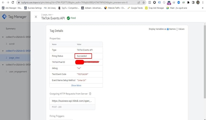 setup tiktok pixel and tiktok event API with GTM