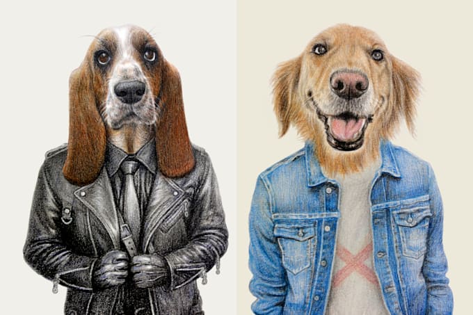 draw your pet in jacket