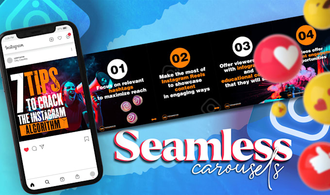 design catchy instagram carousel ads and instagram post