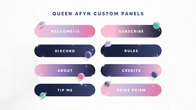 design simple cute twitch stream overlay and panels
