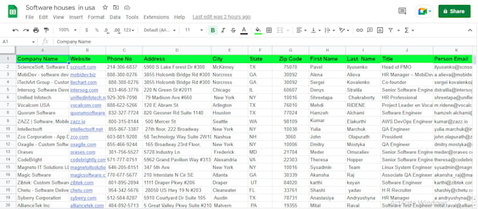 do all type of data entry and lead generation
