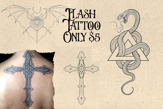 create a hand drawn custom tattoo design