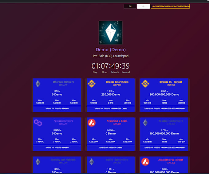 Crypto presale script for sale ico by Myuniverse934 | Fiverr