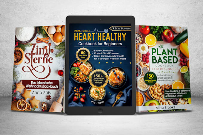 design unique cookbook cover, recipe book, book cover design