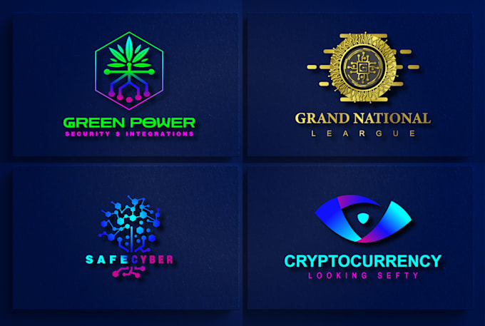 do a modern tech technology startup crypto and cyber security logo