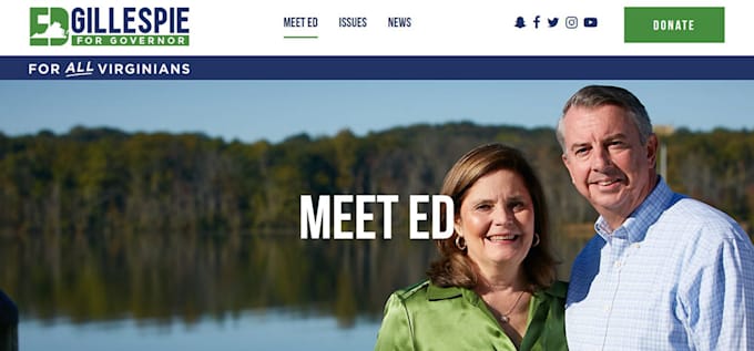 create political campaign or nonprofit organization website