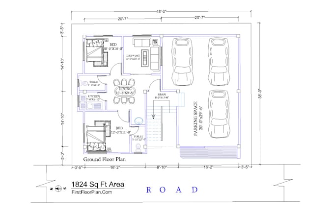 convert pdf, blue print, sketch or image into 2d floor plan
