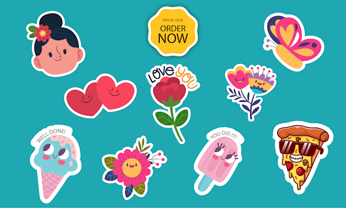 create custom sticker design and tshirt