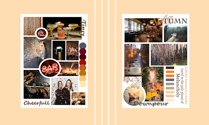design professional mood board vision board and brand board