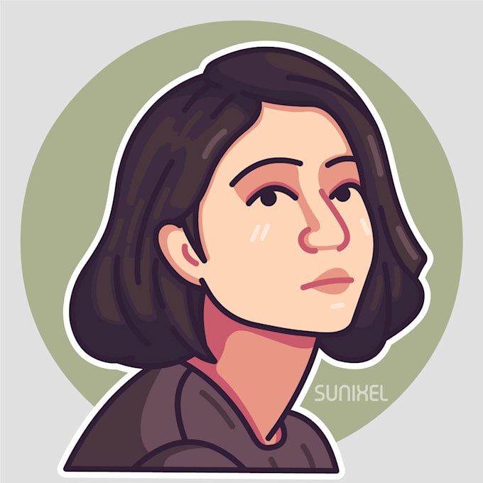 make beautiful minimalist portrait avatar from photo