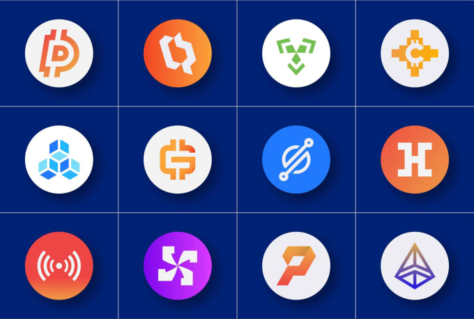 design a minimalist tech startup app crypto and technology logo