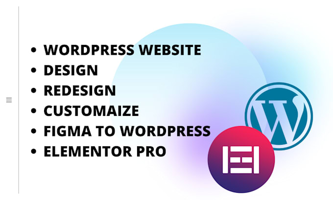 do wordpress website design customization with elementor pro