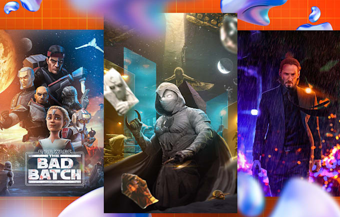 design a movie, film, event poster or sports graphics