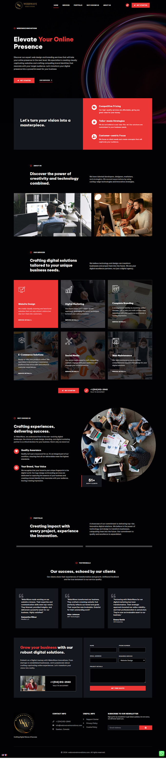create complete website free domain and hosting free logo
