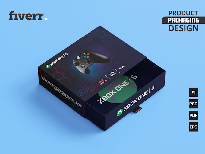 create custom product packaging design with dieline