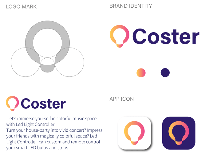 do a modern app logo and brand identity design for your app