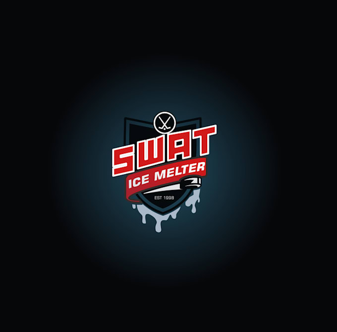 design retro swat hockey logo