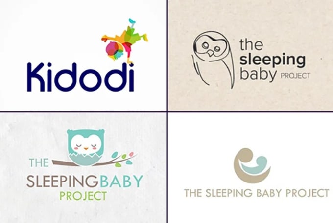 make childcare logo design toy shop and children for  you