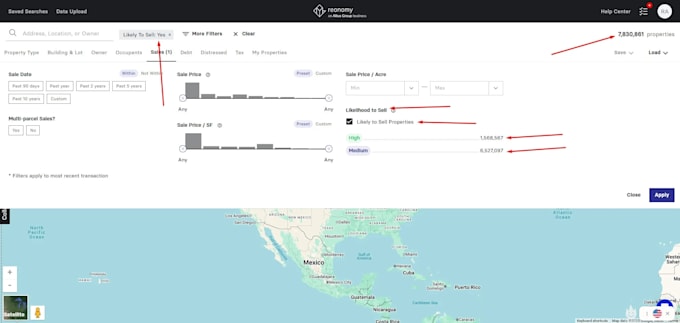 do likely to be sold properties skip tracing using reonomy