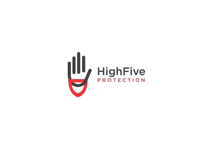 make attractive  a strong new logo for highfive protection