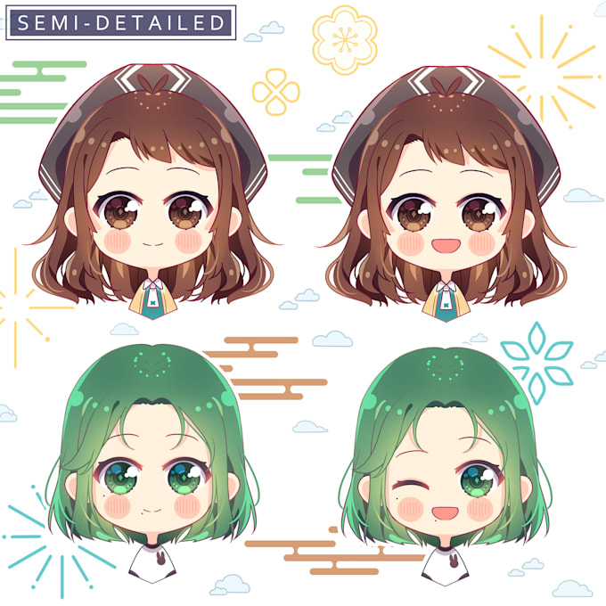 Draw anime chibi icon pngtuber