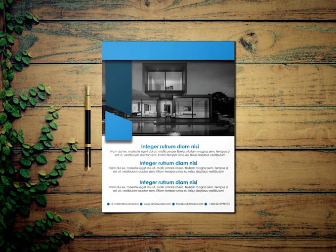 creative flat minimal flyer design in 6 hours