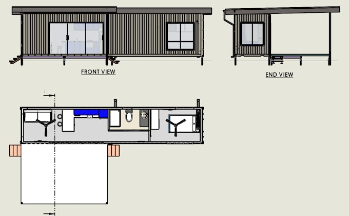 create container house drawings