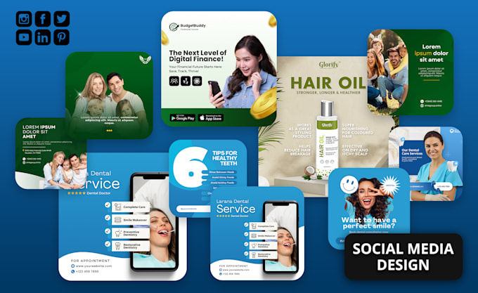 design professional and modern posts for your social media