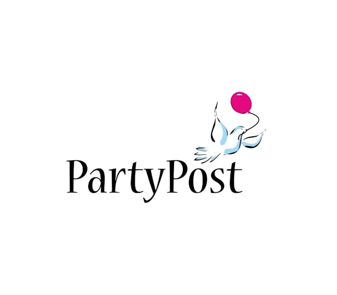 design premium party post logo with elegance