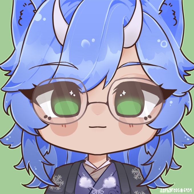 Draw a cute simple chibi anime icon, profile pic, or avatar by ...