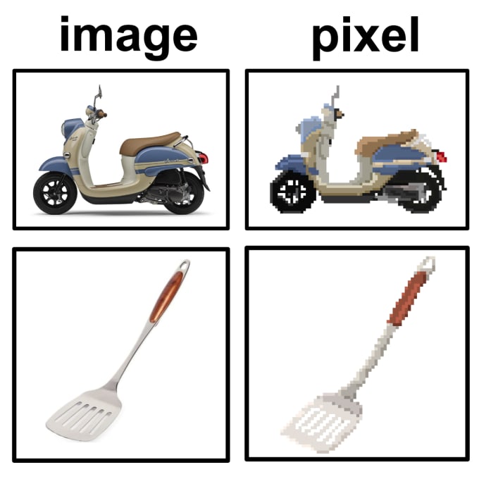 convert your image to pixels and custom design