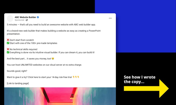 write kick awesome facebook ad copy