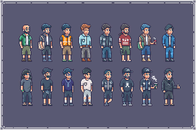 make pixel art character from photos or original character