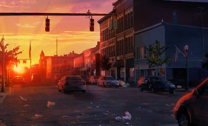 draw anime background, visual novel and game art