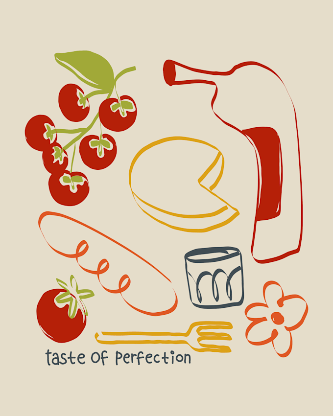 create modern minimalist poster food lifestyle